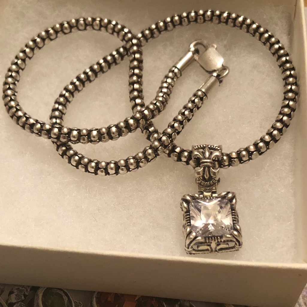 Silpada Sterling Silver Cz Uptown Pendant Necklace